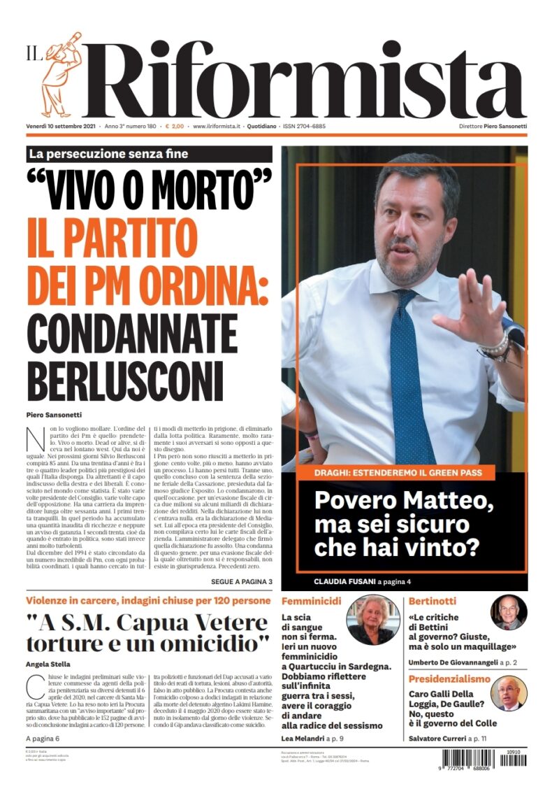 Quotidiano del 10 settembre 2021