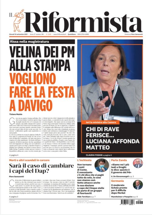 Quotidiano del 16 settembre 2021