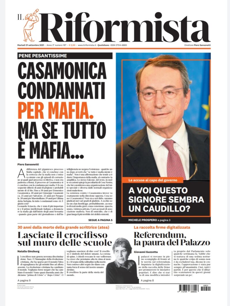 Quotidiano del 21 settembre 2021
