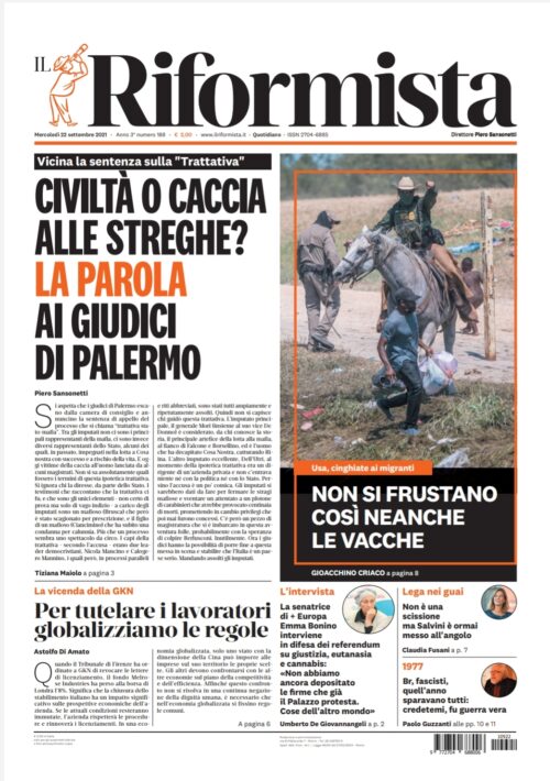 Quotidiano del 22 settembre 2021
