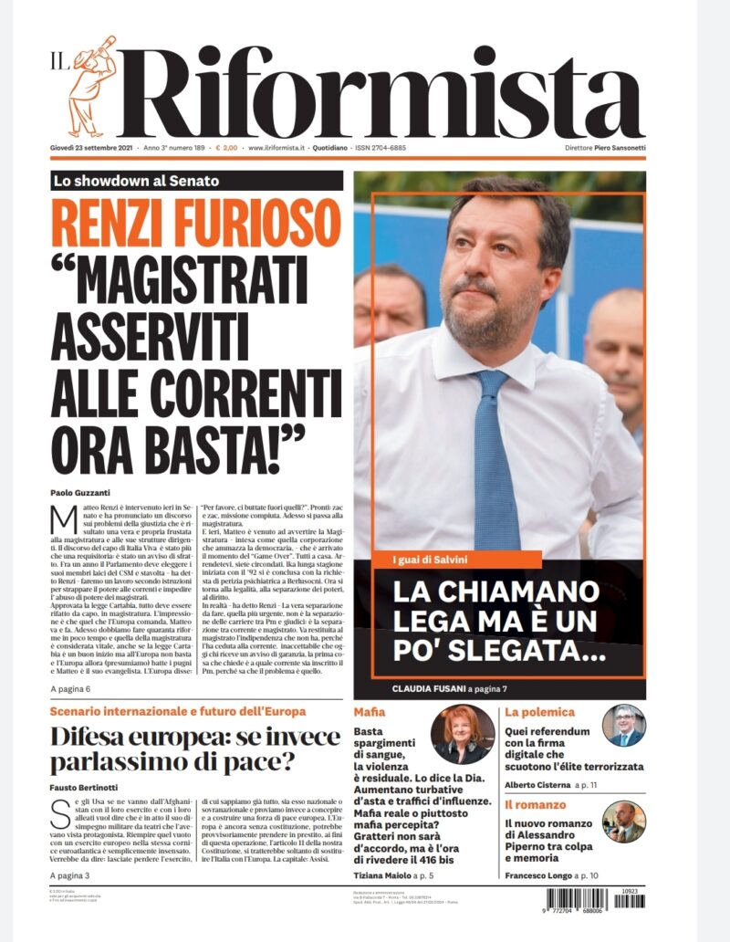 Quotidiano del 23 settembre 2021