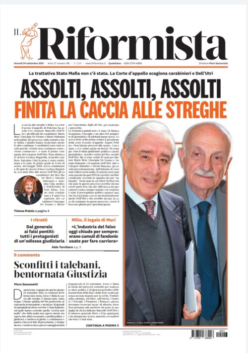 Quotidiano del 24 settembre 2021