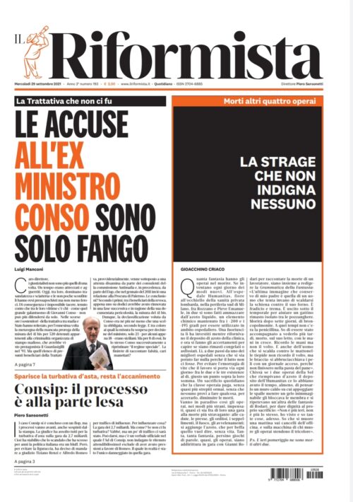 Quotidiano del 29 settembre 2021