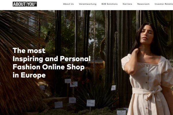 Screenshot dal sito di About You
