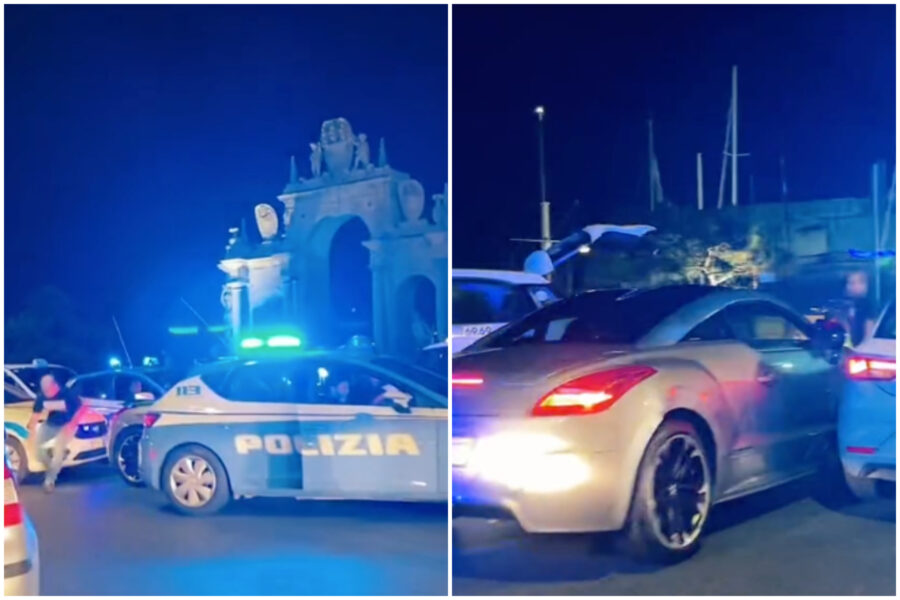 Fast and Furious sul lungomare di Napol, auto danneggia taxi e sperona volanti: poi lo schianto