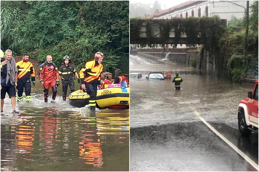 Maltempo in Lombardia: A Varese crolli e auto intrappolate, nel milanese esonda il fiume Olona