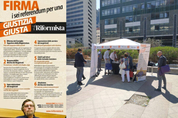 Da Napoli migliaia di firme per il referendum sulla giustizia: boom di adesioni per l’iniziativa del Riformista
