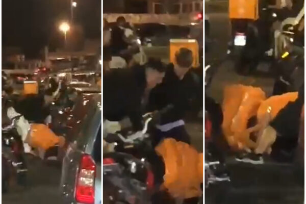 Rider pestato a sangue dal branco di minorenni: calci, pugni e colpi di casco in strada
