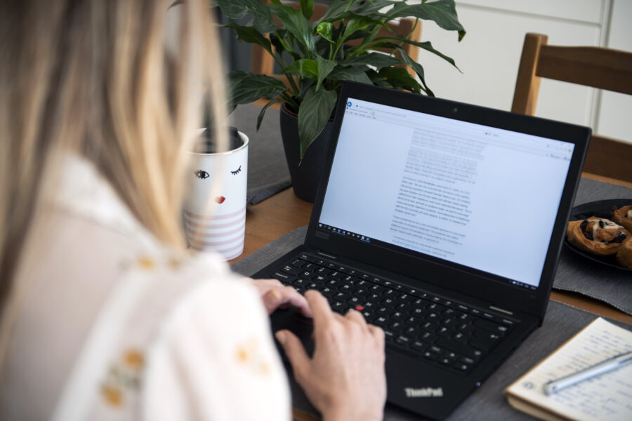 LAVORO DA CASA TELELAVORO TELE SMART WORKING PC COMPUTER POSTAZIONE OCCUPAZIONE FEMMINILE LAVORATRICE