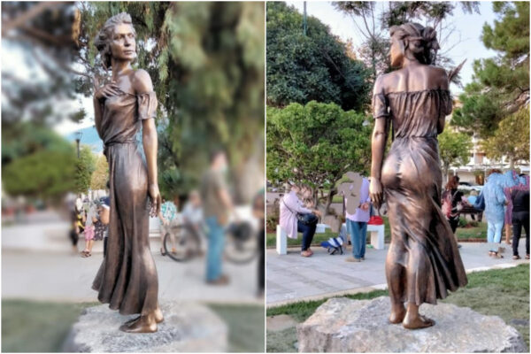 Foto da Facebook Emanuele Stifano, autore della scultura