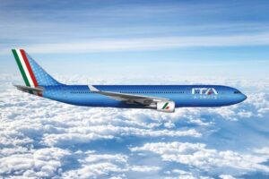 Foto Ufficio Stampa ITA/LaPresse
15 ottobre 2021 – Roma, Italia
Cronaca
Nasce oggi la Nuova Compagnia di bandiera italiana ITA Airways, un vettore aereo efficiente ed innovativo, che mette al centro della propria strategia i clienti (attraverso una forte digitalizzazione dei processi e personalizzazione dei servizi) e la sostenibilità ambientale (nuovi aerei a ridotto impatto ambientale e tecnologicamente avanzati), anche nei piani e nei processi interni di governance. 

DISTRIBUTION FREE OF CHARGE – NOT FOR SALE