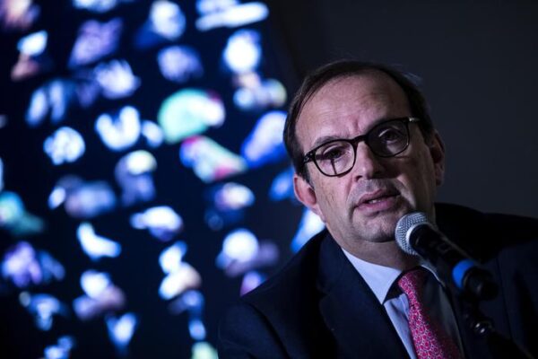 Il presidente della Fondazione Musica per Roma Aurelio Regina durante la conferenza stampa di presentazione della mostra fotografica del National Geographic  “Photoark – Meraviglie del mondo animale” del fotografo Joel Sartore presso l’Auditorium Parco della Musica, Roma, 07 dicembre 2017. ANSA/ANGELO CARCONI