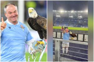 Chi è il falconiere della Lazio, Juan Bernabé sospeso dal club per il saluto romano e gli inni al Duce