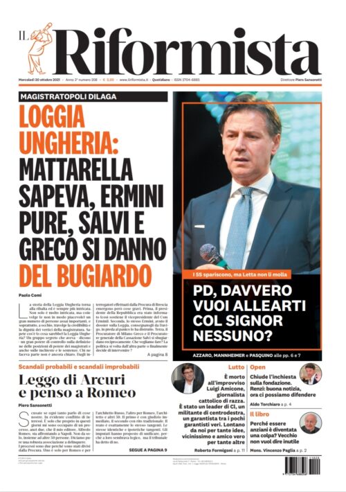 Quotidiano del 20 ottobre 2021