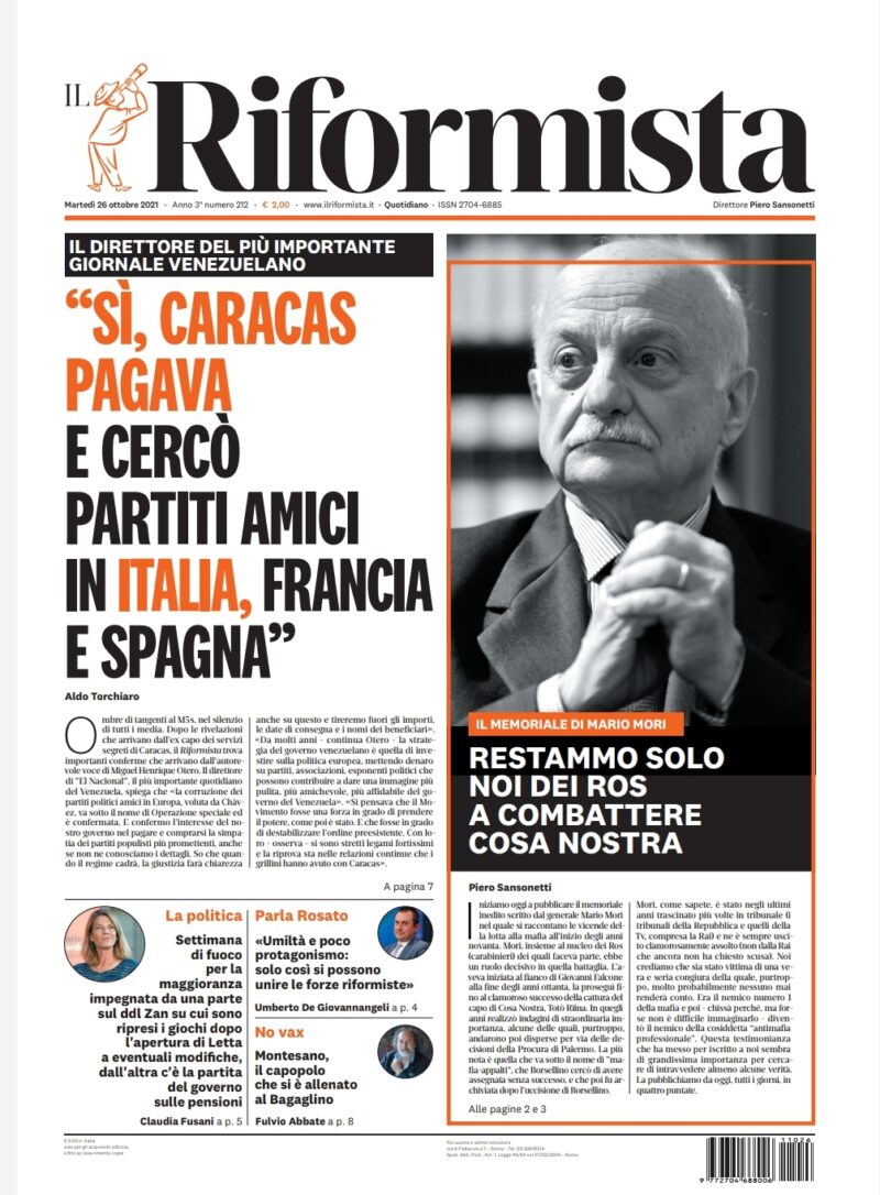 Quotidiano del 26 ottobre 2021
