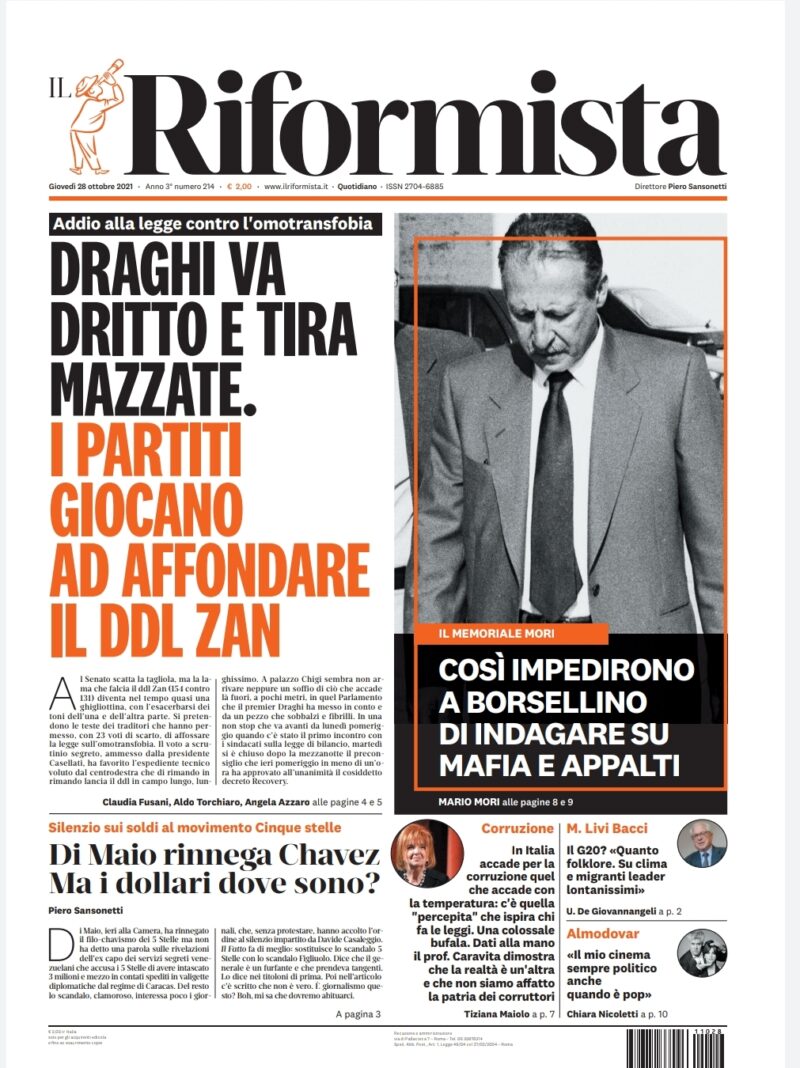 Quotidiano del 28 ottobre 2021