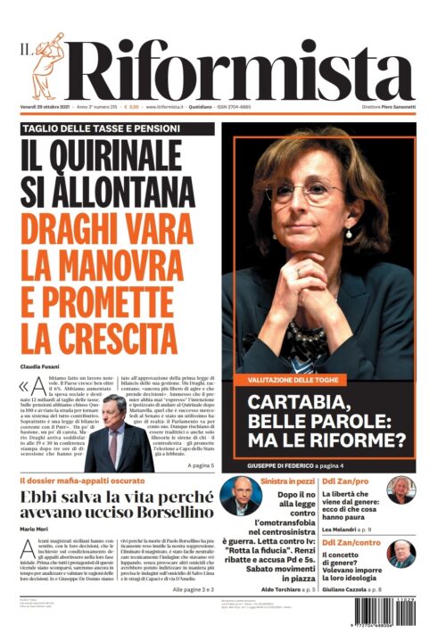 Quotidiano del 29 ottobre 2021
