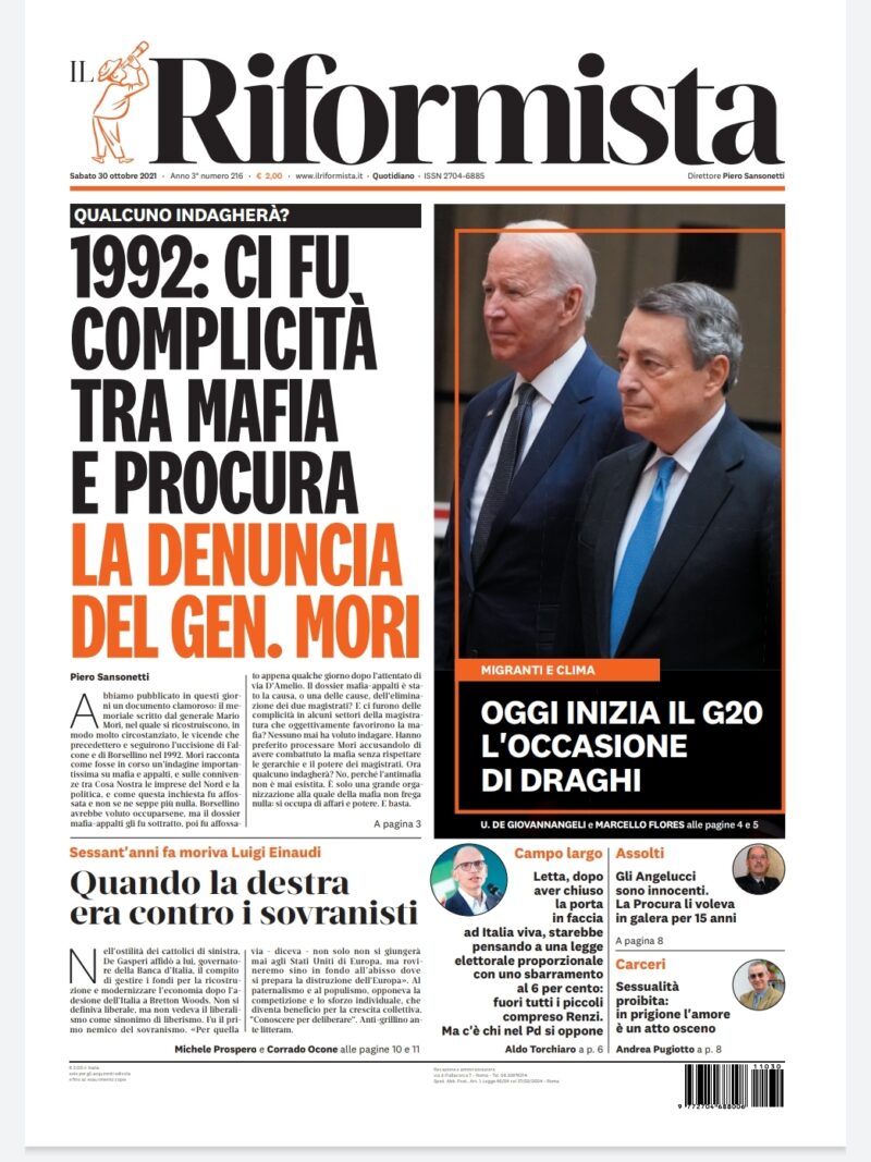 Quotidiano del 30 ottobre 2021