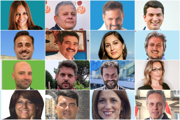 In alto da sinistra Enza Amato, Sergio D’Angelo, Roberto Minopoli e Domenico Brescia. Seconda fila da sinistra: Giorgio Longobardi, Nino Simeone, Flavia Sorrentino, Gennaro Acampora. Terza fila da sinistra: Walter Savarese, Tommaso Nugnes (primo dei non eletti nel Pd), Ciro Borriello, Rosaria Borrelli. Quarta fila da sinistra: Mariagrazia Vitelli, Luigi Musto, Anna Maria Maisto, Salvatore Guangi.