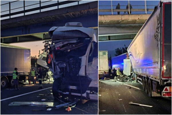 Carambola tra tir sull’A1, tre camionisti feriti estratti dalle lamiere: caos e traffico impazzito