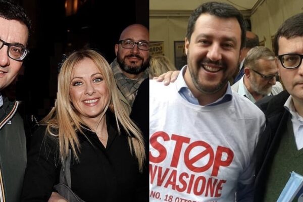 Caso FdI-Fidanza, il ‘barone nero’ in foto con Meloni e Salvini: “Non facciano finta di non conoscermi”