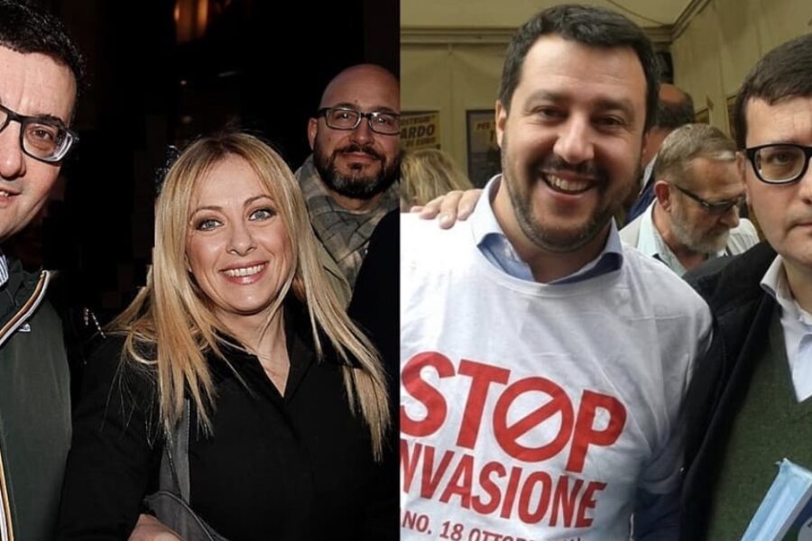 Caso FdI-Fidanza, il ‘barone nero’ in foto con Meloni e Salvini: “Non facciano finta di non conoscermi”