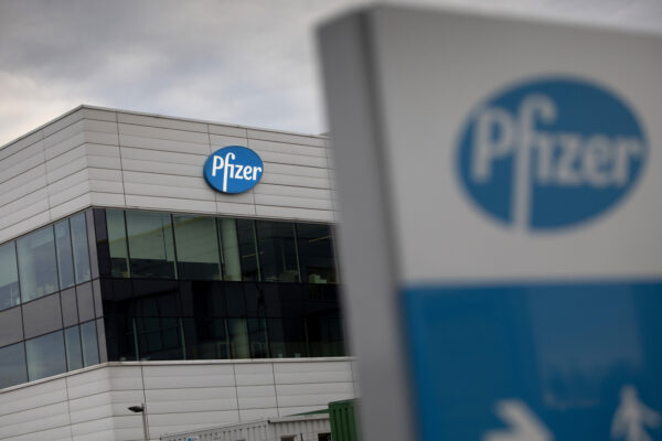 A general view of Pfizer Manufacturing Belgium in Puurs, Belgium, Monday, Nov. 9, 2020. Pfizer said Monday that early results from its coronavirus vaccine suggest the shots may be a surprisingly robust 90% effective at preventing COVID-19, putting the company on track to apply later this month for emergency-use approval from the Food and Drug Administration in the United States. (AP Photo/Virginia Mayo)