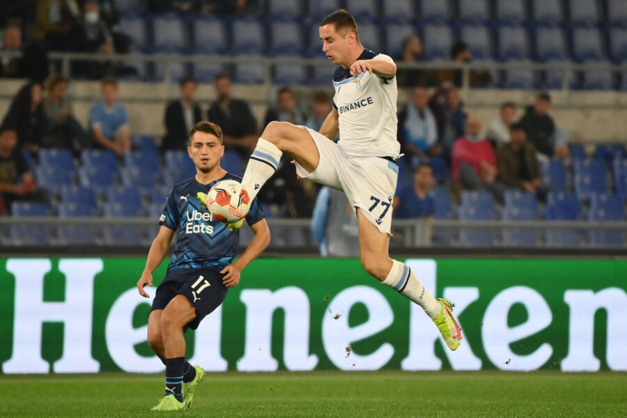 Foto Alfredo Falcone / LaPresse21 Ottobre 2021 Roma, ItaliaSport CalcioLazio vs Olympique Marsiglia – Uefa Europa League 2021/2022 – Stadio Olimpico di RomaNella foto:  adam marusicPhoto Alfredo Falcone / LaPresseOctober 21, 2021 Rome, ItalySport SoccerLazio vs Olympique Marsiglia – Uefa Europa League 2021/2022 – Olympic stadium of RomeIn the pic: adam marusic
