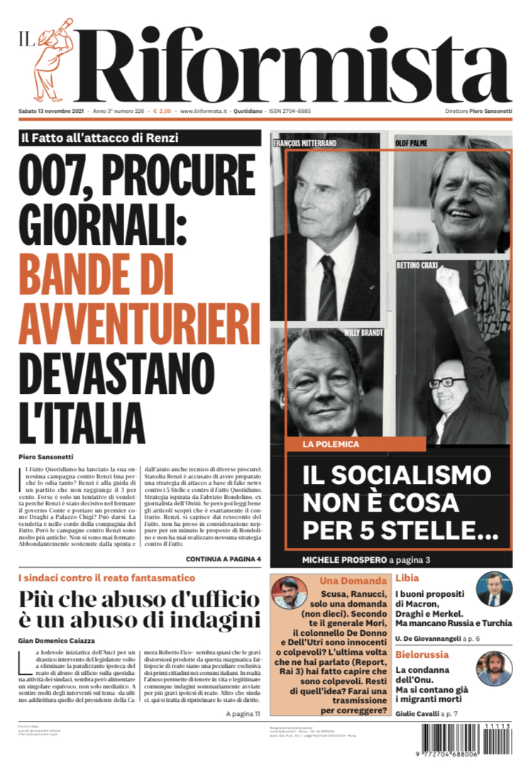Quotidiano del 13 novembre 2021