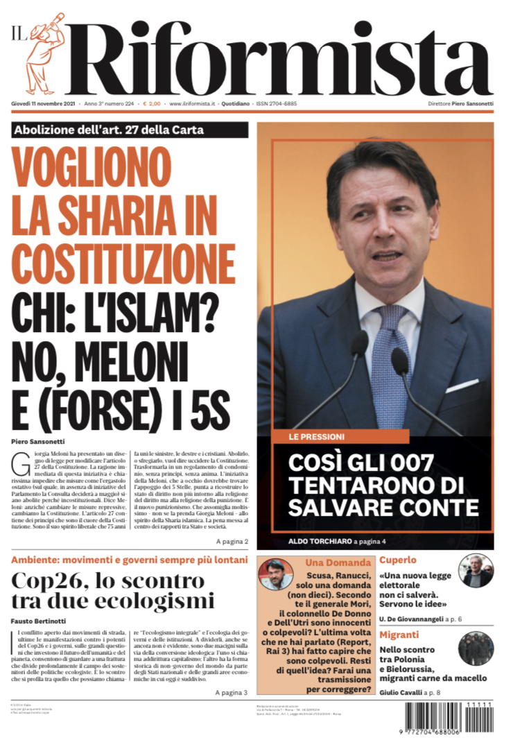 Quotidiano del 11 novembre 2021