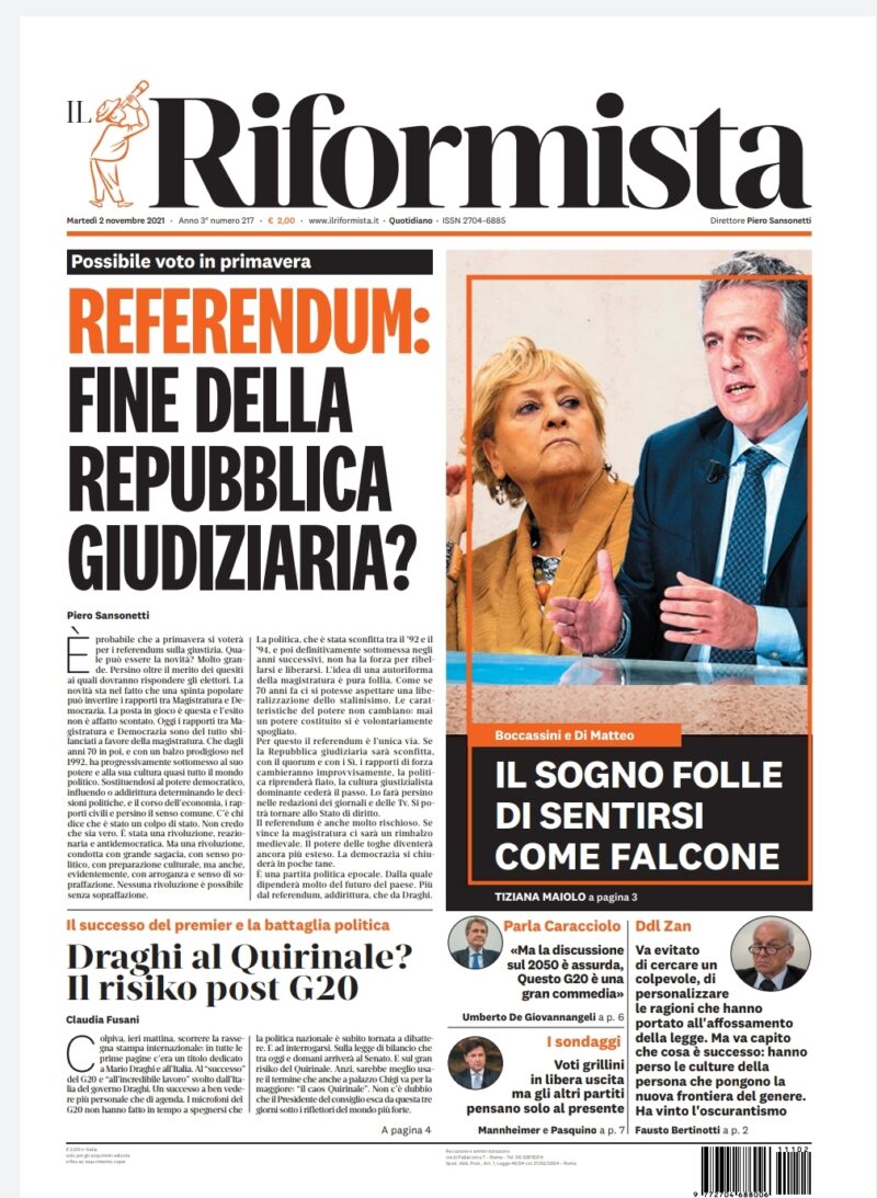 Quotidiano del 2 novembre 2021