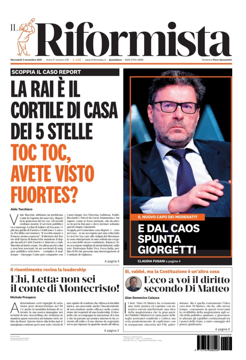 Quotidiano del 3 novembre 2021