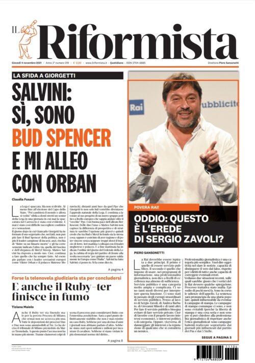 Quotidiano del 4 novembre 2021