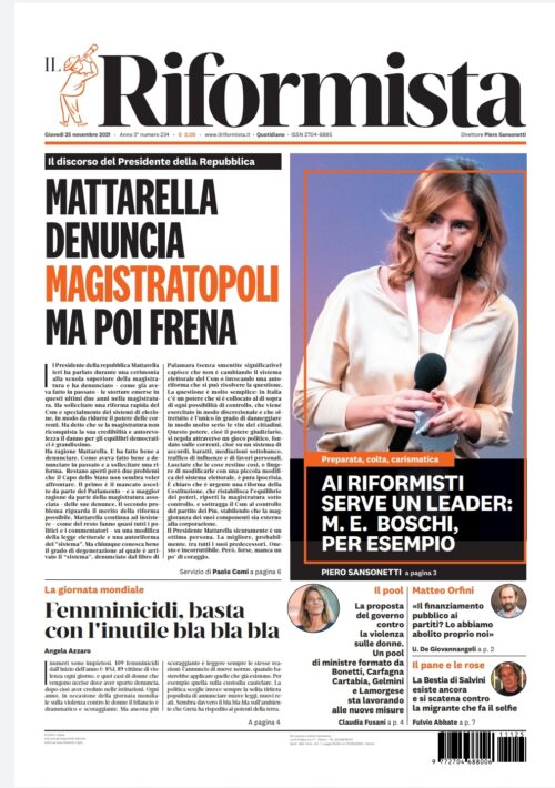 Quotidiano del 25 novembre 2021