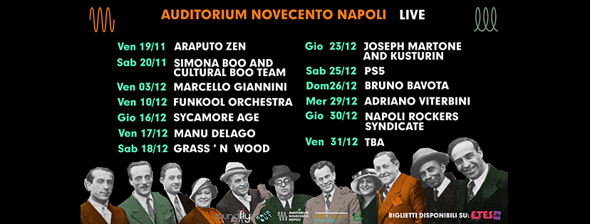 Auditorium Novecento Napoli, riprendono gli eventi live fino al 31 dicembre