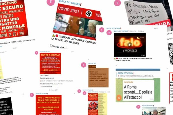 ‘Basta Dittatura’, 17 indagati per la chat dei no vax: tra minacce a Draghi e appelli per una “nuova marcia su Roma”