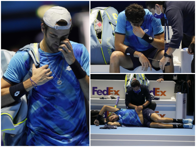 Infortunio Berrettini, il tennista abbandona il match contro Zverev: “Il momento più difficile della mia carriera”