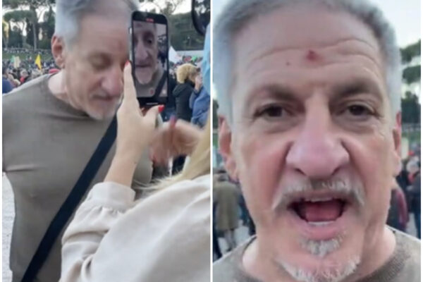 “Se Selvaggia Lucarelli mi denuncia fa bene, è stato un lapsus”, le scuse dopo l’aggressione alla manifestazione No Vax