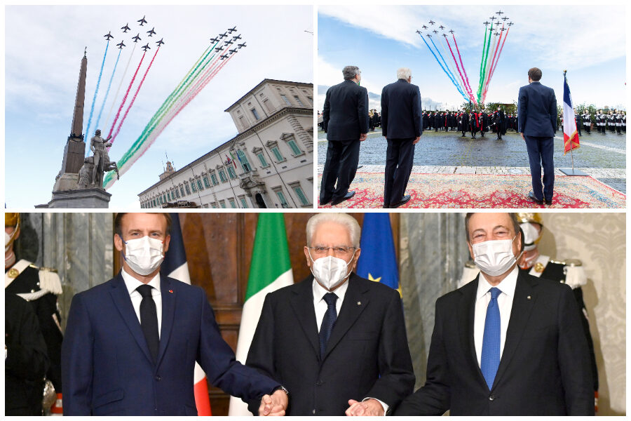 Francia e Italia firmano il ‘Trattato del Quirinale”, Draghi: “Nostri obiettivi sono quelli dell’Ue”