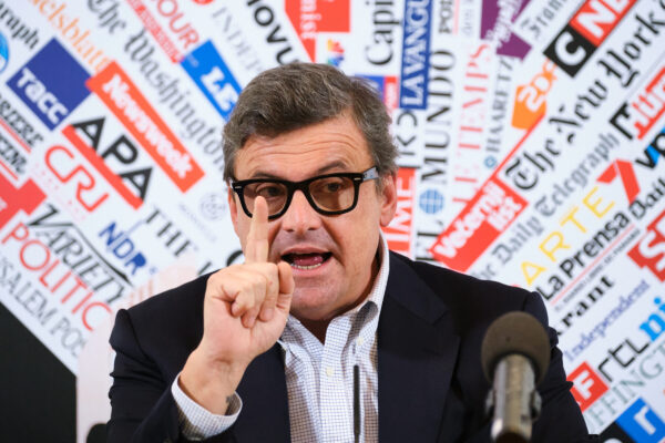 Foto Mauro Scrobogna /LaPresse
26-10-2021 Roma, Italia
Politica
Associazione stampa estera – conferenza stampa di Azione
Nella foto:  il leader di Azione Carlo Calenda durante l’illustrazione del programma del suo movimento e la presentazione del nuovo simbolo

Photo Mauro Scrobogna /LaPresse
October 26, 2021  Rome, Italy
Politics
Foreign Press Association – Action press conference
In the photo: the leader of Azione Carlo Calenda during the illustration of the program of his movement and the presentation of the new symbol