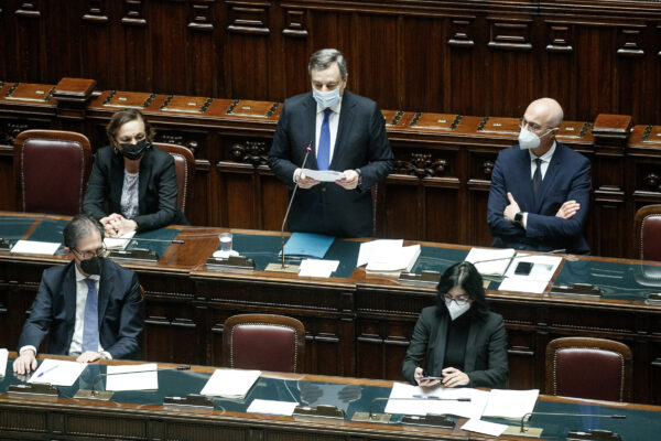 Foto Roberto Monaldo / LaPresse
15-12-2021 Roma
Camera dei Deputati – Comunicazioni del Presidente del Consiglio Mario Draghi sul prossimo Consiglio Europeo
Nella foto Mario Draghi

Photo Roberto Monaldo / LaPresse
15-12-2021 Rome (Italy)
Chamber of Deputies – Communications from the Prime Minister Mario Draghi on the next European Council  
In the pic  Mario Draghi