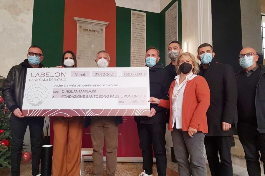 LABELON Gran Galà di Natale, 50 mila euro donati alla Fondazione Santobono Pausilipon Onlus e destinati alla creazione di laboratori di ricerca oncologica pediatrica