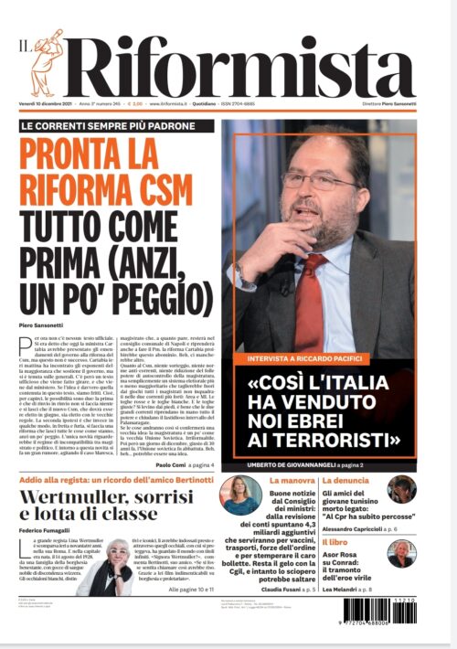Quotidiano del 10 dicembre 2021