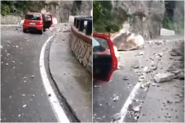 Frana a Capri, enorme masso precipita e colpisce auto in corsa: una tragedia sfiorata