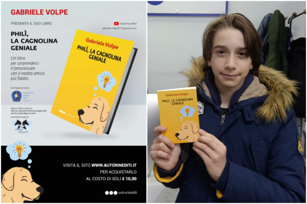 Philì la cagnolina geniale, arriva la seconda opera dell’undicenne Gabriele Volpe