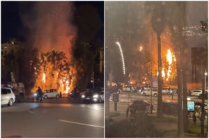 Incendio nella Villa Comunale di Napoli: ragazzini fanno esplodere petardi e distruggono palme secolari