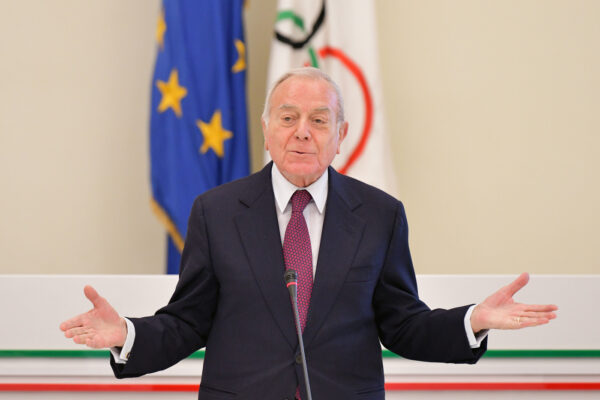 Foto Alfredo Falcone – LaPresse
09/12/2020 Roma ( Italia)
sportCONI: Cerimonia di Premiazione Concorsi Letterari e Giornalistici
nella foto:  Gianni Letta
Foto Alfredo Falcone – LaPresse
December 9, 2020 
sportCONI: Award Ceremony for Literary and Journalistic Competitions
In the pic Gianni Letta