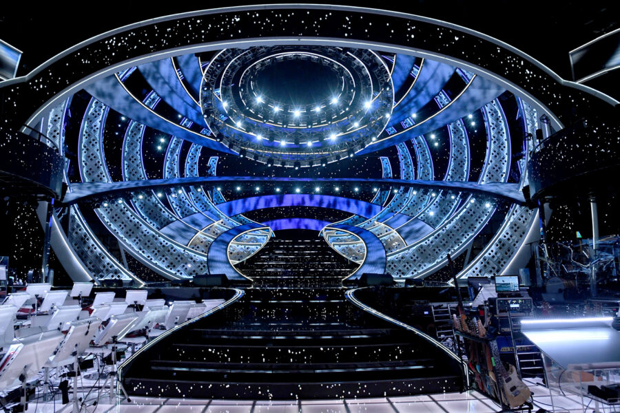 Foto Ufficio Stampa Rai/LaPresse21 gennaio 2022 Sanremo, Italia Spettacolo La scenografia del palco di Sanremo 2022 realizzata da Gaetano e Maria Chiara CastelliNella foto: la scenografia del 72° Festival di SanremoPhoto Rai Press Office/LaPressejanuary 21, 2022 Sanremo, Italy EntertainmentSanremo 2022, first look at the stage design Nella foto: the scenographyDISTRIBUTION FREE OF CHARGE – NOT FOR SALE