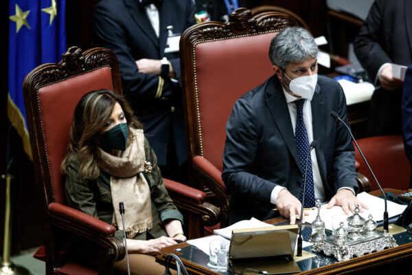 Foto Roberto Monaldo / LaPresse
24-01-2022 Roma
Camera dei Deputati – Elezione del Presidente della Repubblica
Nella foto Maria Elisabetta Alberti Casellati, Roberto Fico

Photo Roberto Monaldo / LaPresse
24-01-2022 Rome (Italy)
Chamber of Deputies – Election of the President of the Republic 
In the pic Maria Elisabetta Alberti Casellati, Roberto Fico