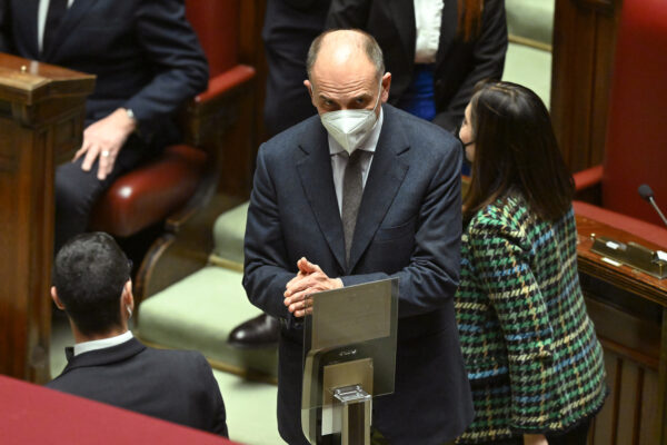 Foto Alessandro Di Meo/LaPresse/POOL Ansa
25-01-2022 RomaPolitica
Camera dei Deputati – Elezione del Presidente della Repubblica
Nella foto: Enrico Letta

Photo Alessandro Di Meo/LaPresse/POOL Ansa
25-01-2022 Rome (Italy)Politics
Chamber of Deputies – Election of the President of the Republic 
In the pic: Enrico Letta